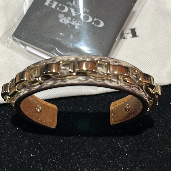 Coach Snakeskin Signature Cuff - Picture 4 of 6